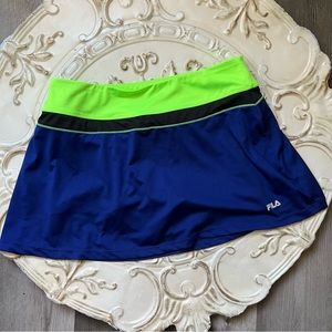 Fila Blue and Lime Green Tennis Golf Skort Size XL Skorts